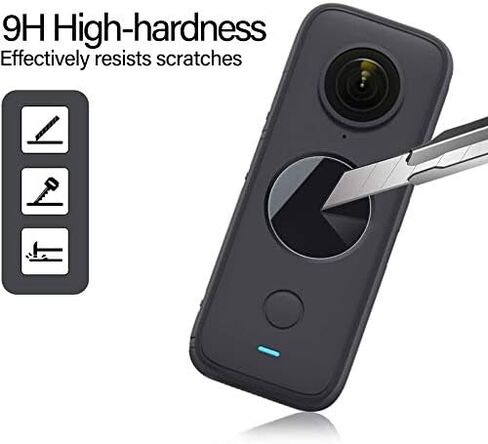 واقي شاشة متوافق مع كاميرا فيديو إنستا360 ون X2 الرياضية (3 حزم)، طبقة واقية من الزجاج المقسى WH1916 المضادة للفقاعات وبصمات الأصابع مضادة للغبار والكسر in Kuwait
