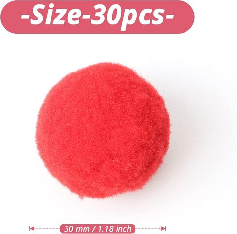 Jegtew Cat Toys, 30 Pcs Kitten Cat Ball Toys, Plush Pets Ball Toys, Puppies Play Sponge Ball in Kuwait