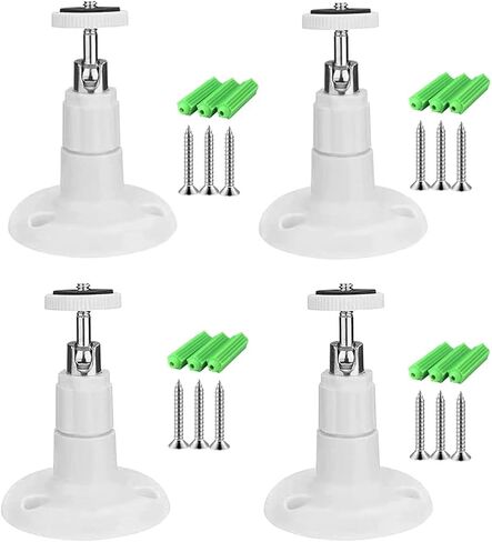 بيليون حامل تثبيت كاميرا يثبت على الحائط قابل للتعديل للاستخدام الداخلي والخارجي متوافق مع ارلو برو/برو 2/برو 3/برو 4 ولبطارية كاميرا رينج ستيك اب/كاميرا داخلية وايز كام بان/خارجي (4 قطع، ابيض) in Kuwait