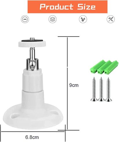 بيليون حامل تثبيت كاميرا يثبت على الحائط قابل للتعديل للاستخدام الداخلي والخارجي متوافق مع ارلو برو/برو 2/برو 3/برو 4 ولبطارية كاميرا رينج ستيك اب/كاميرا داخلية وايز كام بان/خارجي (4 قطع، ابيض) in Kuwait