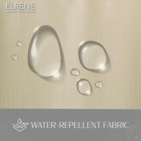 Elrene Home Fashions Darien Solid Sheer Indoor/Outdoor Curtain Panel, 52 inches X 84 inches, Natural in Kuwait