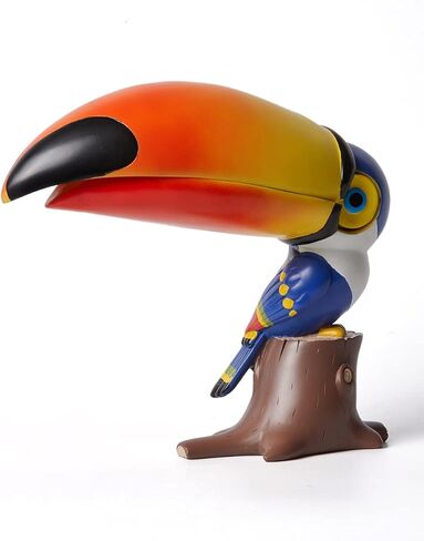 NENBOLEC Candy Dish Toucan Cookie Jar Plate Statue Sculpture Home Decor Arts Polyresin Gifts 23cm in Kuwait