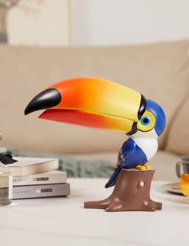 NENBOLEC Candy Dish Toucan Cookie Jar Plate Statue Sculpture Home Decor Arts Polyresin Gifts 23cm in Kuwait