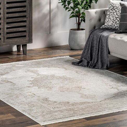 سجادة nuLOOM Cantrell Faded Transitional هامش عداء، 2' 8 "× 8"، عاجي in Kuwait