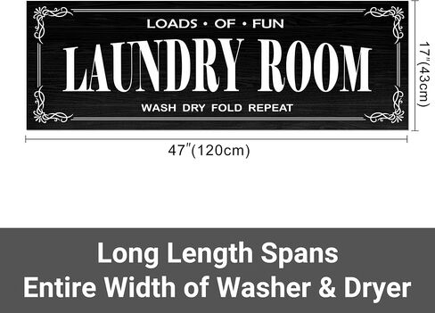 GETITEZY Laundry Room Rug Non Slip Laundry Rugs and Mats for Laundry Room Decor Washable Runner Rug for Laundry Room, Bathroom, Mudroom, Kitchen, 17"x47", Black in Saudi Arabia
