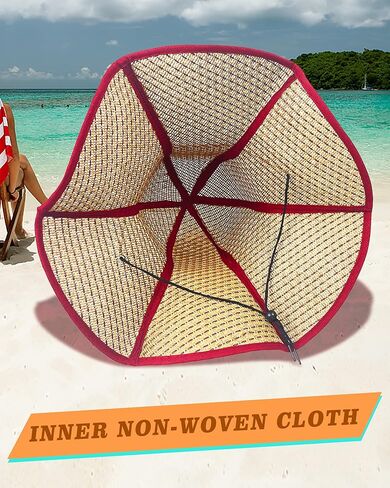 Farmer Foldable Straw Hat for Men Women Outdoor Labor Shading Sun Beach Sea Tide Fisherman Bamboo Hat Light Brown in Kuwait