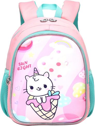 حقيبة ظهر Sunborls للأطفال الصغار برسوم كرتونية بعمر 2-6 سنوات لمرحلة ما قبل المدرسة، حقيبة مدرسية ممتعة لحماية العمود الفقري وتخفيف الحمل، حقيبة ظهر صغيرة باللون الأرجواني الفاتح على شكل وحيد القرن in Kuwait