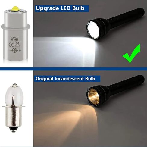 LudoPam LED Bulb XP-G3 LEDs ترقية مصابيح LED Flashliht متوافقة مع 2 خلية D أو C Maglite مصباح يدوي الشعلة in Kuwait