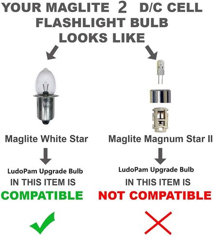 LudoPam LED Bulb XP-G3 LEDs ترقية مصابيح LED Flashliht متوافقة مع 2 خلية D أو C Maglite مصباح يدوي الشعلة in Kuwait