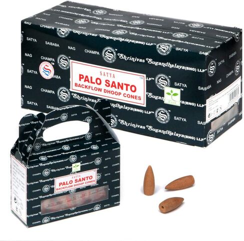 6pc Display - Satya Backflow Cones - 24pc Box/Palo Santo in Saudi Arabia