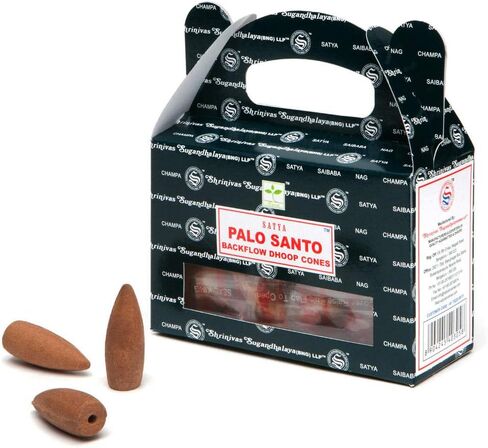 6pc Display - Satya Backflow Cones - 24pc Box/Palo Santo in Saudi Arabia