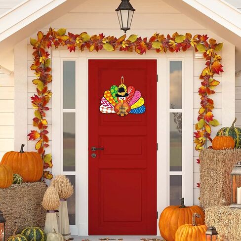 Turkey Wooden Door Hanger Thanksgiving Signs Decor Thanksgiving Door Decorations Gobble Gobble Door Sign Thanksgiving Door Wreath Thanksgiving Wreath for Front Door in Saudi Arabia