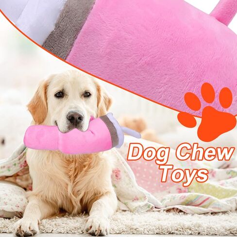 BABORUI Active Moving 2 in 1 Interactive Dog Toys, Tumbler Jumping Squeaky Dog Toys to Keep Them Busy, Plush Toy with Recording and Music Modes for Small/Medium/Large Dogs in Kuwait