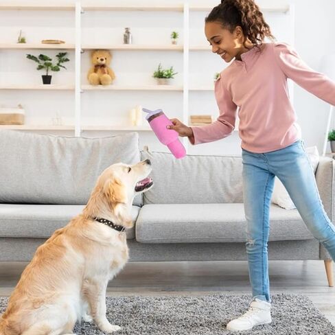 BABORUI Active Moving 2 in 1 Interactive Dog Toys, Tumbler Jumping Squeaky Dog Toys to Keep Them Busy, Plush Toy with Recording and Music Modes for Small/Medium/Large Dogs in Kuwait