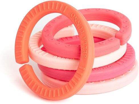 بيلا تونو هابي لينكس - وصلات سيليكون مونتيسوري للأطفال وألعاب أطفال من السيليكون الناعم، ألعاب تنموية للعب والتسنين والمهارات الحركية الإجمالية والتعرف على الألوان والمزيد، فتاة متدرجة in Kuwait