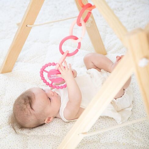 بيلا تونو هابي لينكس - وصلات سيليكون مونتيسوري للأطفال وألعاب أطفال من السيليكون الناعم، ألعاب تنموية للعب والتسنين والمهارات الحركية الإجمالية والتعرف على الألوان والمزيد، فتاة متدرجة in Kuwait