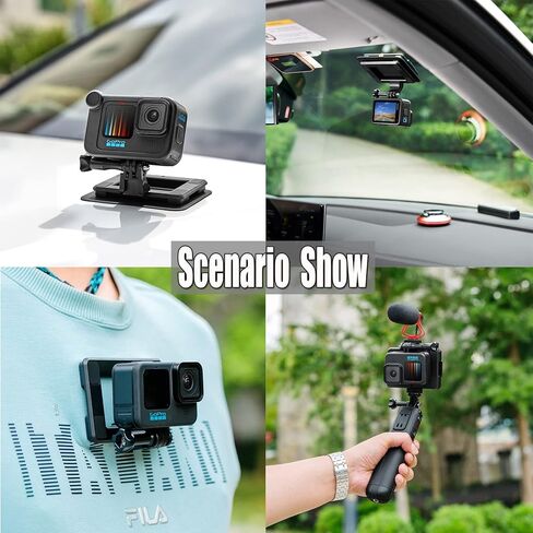 Pikioraz Magnetic Action Camera Mount for Gopro, Super Magnetic Mount Accessories Compatible with GoPro DJI Osmo and Most Action Cameras, Magnetic Chest Mount for Hero in Kuwait