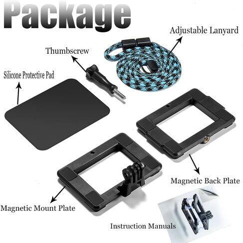 Pikioraz Magnetic Action Camera Mount for Gopro, Super Magnetic Mount Accessories Compatible with GoPro DJI Osmo and Most Action Cameras, Magnetic Chest Mount for Hero in Kuwait