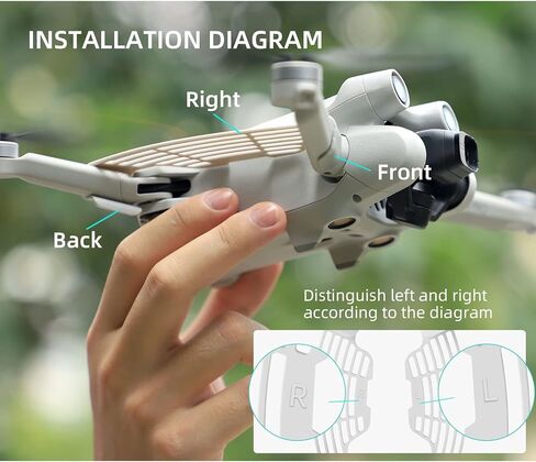 Mini 3 / Mini 3/4 Pro Hand Guard Finger Palm Board Drone Take-off Fence Protector Dam-board for DJI Mini 3 / Mini 3/4 Pro in Kuwait