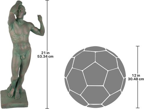 Design Toscano The Bronze Age Nude Male Statue (1877) 21 Inches in Saudi Arabia