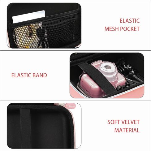 حافظة كاميرا Leayjeen متوافقة مع Agoigo/PROGRACE/Orlife/BRYSETEN والمزيد من الأطفال لعبة كاميرا فيديو رقمية مقاومة للماء - هدايا عيد ميلاد للفتيات والأولاد (الجراب فقط) - وردي in Kuwait