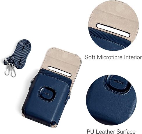 Mini Link 2 Printer Case, PU Leather Mini Printer Case Bag for Fujifilm Instax Mini Link 2 Bag Cover with Adjustable Shoulder Strap in Saudi Arabia