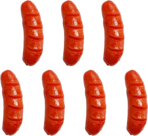 Bbiamsleep 7 قطع اصطناعية نابضة بالحياة هوت دوج محاكاة هوت دوج مظهر واقعي فو هوت دوج وهمية السجق نموذج الغذاء الاصطناعي للمطبخ ديكور المنزل الطرف عينة الدعائم التصوير الفوتوغرافي in Kuwait