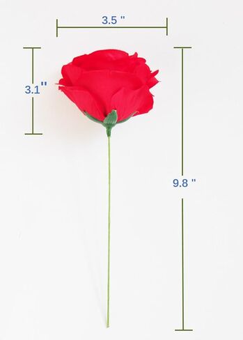 Artificial Flowers 50PCS Silk Rose with Wire Stem Real-Touch Fake Rose for DIY Wedding Décor Bride&Bridesmaid Bouquets Home Office Baby Shower Party Prom Centerpieces Arch Garland(Blue) in Saudi Arabia