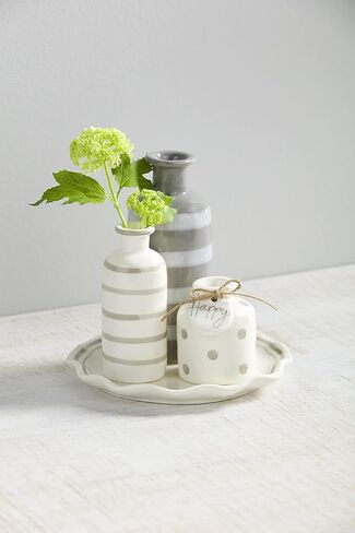 Mud Pie Happy Multi Bud Vase, Multi 6 1/2" x 6 1/2" dia in Kuwait