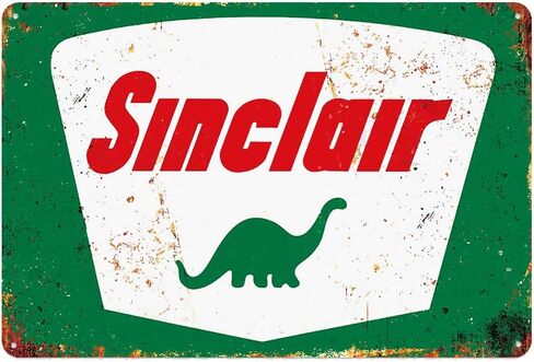 سينكلير تين ديكور حائط معدني ، تصميم أصلي سميك صفيح جدار الفن علامة لرجل كهف / المرآب in Kuwait