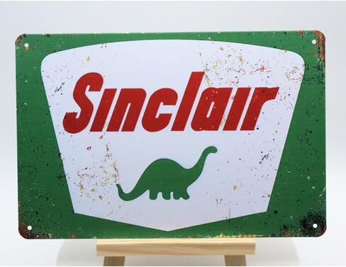 سينكلير تين ديكور حائط معدني ، تصميم أصلي سميك صفيح جدار الفن علامة لرجل كهف / المرآب in Kuwait