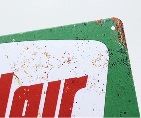 سينكلير تين ديكور حائط معدني ، تصميم أصلي سميك صفيح جدار الفن علامة لرجل كهف / المرآب in Kuwait