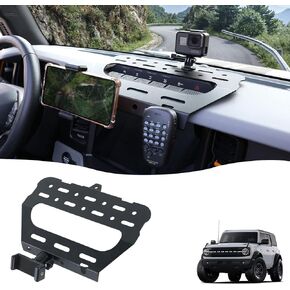 JROAD Bronco حامل هاتف على لوحة القيادة لملحقات Ford Bronco 2021 2022 2023,360 درجة حامل هاتف قابل للتعديل، حامل جهاز الاتصال اللاسلكي، حامل GoPro in Kuwait