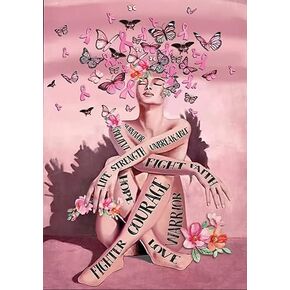 WZVZGZ 5.5X8 بوصة، علامة قصدير قديمة، فتاة سرطان الثدي أنا ناجية غير قابلة للكسر، فن جداري تحفيزي - اقتباسات إيجابية ملهمة - هدايا تشجيعية راقية in Kuwait