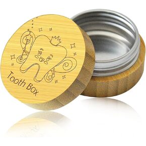 صندوق جنية الأسنان من AGTIAAI، مجموعة هدايا جنية الأسنان للأولاد والبنات، صندوق تذكار من الألومنيوم الخشبي للأسنان يخزن صناديق الأسنان للأسنان المفقودة للأطفال، بما في ذلك صندوق هدايا عملات جنية الأسنان، وحقيبة، وبطاقة in Kuwait