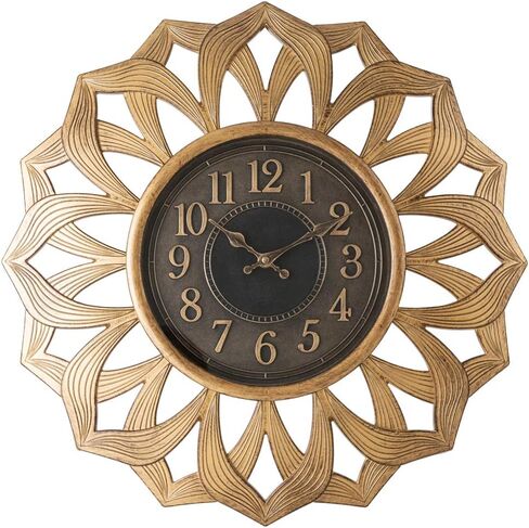 ساعة الحائط باسيفيك باي ألسفيلد كبيرة مزخرفة خفيفة الوزن غير معدنية 50.8 سم صامتة، غير موقعة، قرص من الألومنيوم ثلاثي الأبعاد، سهلة القراءة، تعمل ببطارية كوارتز، غطاء وجه زجاجي in Kuwait