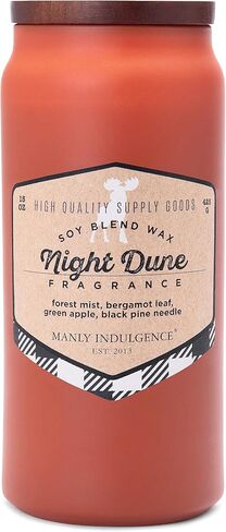 جرة شمعة معطرة للرجال من Manly Indulgence Mountain Hike، مجموعة Adventure، باللون الرمادي، 15 أونصة - احتراق يصل إلى 60 ساعة، شمع مزيج الصويا، مصبوب في الولايات المتحدة الأمريكية in Saudi Arabia