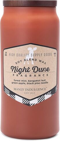 جرة شمعة معطرة للرجال من Manly Indulgence Mountain Hike، مجموعة Adventure، باللون الرمادي، 15 أونصة - احتراق يصل إلى 60 ساعة، شمع مزيج الصويا، مصبوب في الولايات المتحدة الأمريكية in Saudi Arabia