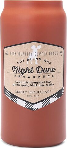 جرة شمعة معطرة للرجال من Manly Indulgence Mountain Hike، مجموعة Adventure، باللون الرمادي، 15 أونصة - احتراق يصل إلى 60 ساعة، شمع مزيج الصويا، مصبوب في الولايات المتحدة الأمريكية in Saudi Arabia