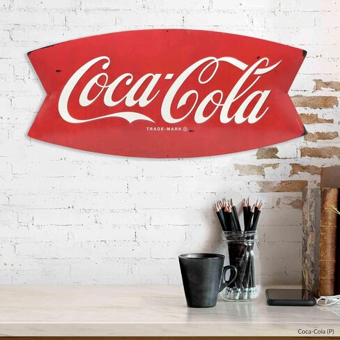 Open Road Brands Coca-Cola Catch The Wave Surfboard Wood Wall Decor - Large Beachy Coca-Cola Wall Art in Saudi Arabia