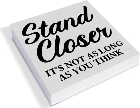 ريفي الحمام صندوق خشبي علامة ديكور مكتب، الوقوف أقرب انها ليست طالما كنت تعتقد الخشب كتلة علامة المنزل المرحاض الحمام منضدية الجرف مكتب الديكور، 5 × 5 بوصة in Kuwait