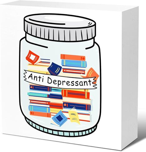 ديكور مكتب عاشق الكتب، إنه يوم جيد لقراءة كتاب كتلة خشبية لافتة مكتب ديكور للمنزل غرفة النوم مكتب ديكور غرفة القراءة، ديكور مكتب القراءة، هدية عاشق الكتاب للأطفال in Saudi Arabia