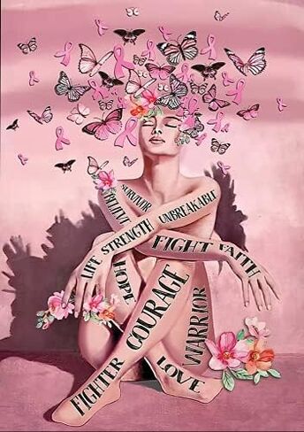 WZVZGZ 5.5X8 بوصة، علامة قصدير قديمة، فتاة سرطان الثدي أنا ناجية غير قابلة للكسر، فن جداري تحفيزي - اقتباسات إيجابية ملهمة - هدايا تشجيعية راقية in Kuwait