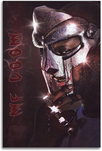 MF DOOM Poster Hip-hop Rapper Poster Art Canvas for Bedroom Decor 12x18inch(30x45cm) Style-5 in Saudi Arabia