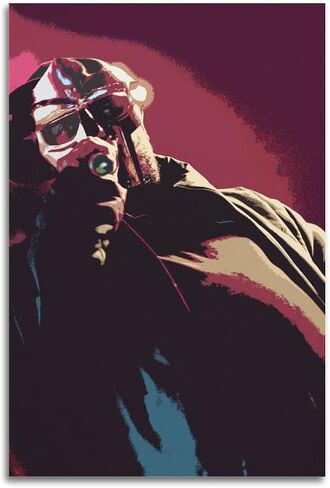 MF DOOM Poster Hip-hop Rapper Poster Art Canvas for Bedroom Decor 12x18inch(30x45cm) Style-5 in Saudi Arabia