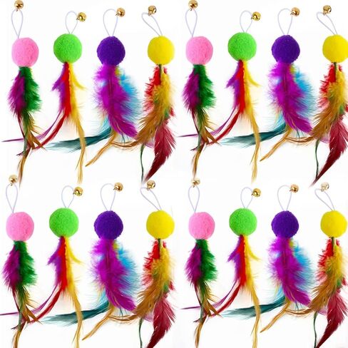 7 قطع عصا قابلة للسحب ولعبة رأس بديلة، ألعاب قطط تفاعلية معلقة للقطط في الأماكن المغلقة والقطط الصغيرة تلعب المطاردة والتمرين العقلي الممتع للقطط الصغيرة in Kuwait