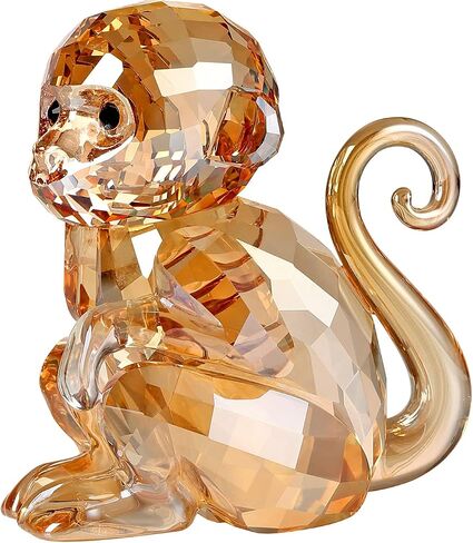 DOJOZ Crystal Little Monkey Animals Lovely Craft Decorations for Home Ornaments Christmas Collectible Birthday Gifts Figurines (Blue) in Saudi Arabia