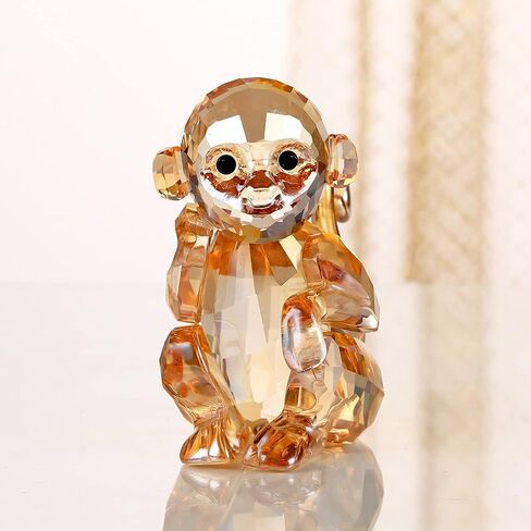 DOJOZ Crystal Little Monkey Animals Lovely Craft Decorations for Home Ornaments Christmas Collectible Birthday Gifts Figurines (Blue) in Saudi Arabia