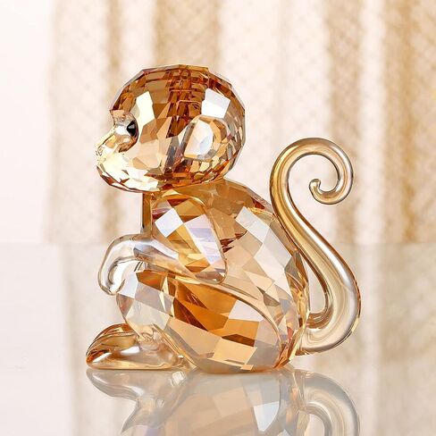 DOJOZ Crystal Little Monkey Animals Lovely Craft Decorations for Home Ornaments Christmas Collectible Birthday Gifts Figurines (Blue) in Saudi Arabia
