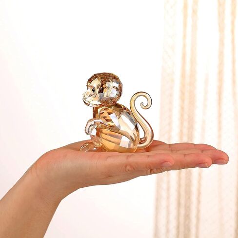 DOJOZ Crystal Little Monkey Animals Lovely Craft Decorations for Home Ornaments Christmas Collectible Birthday Gifts Figurines (Blue) in Saudi Arabia